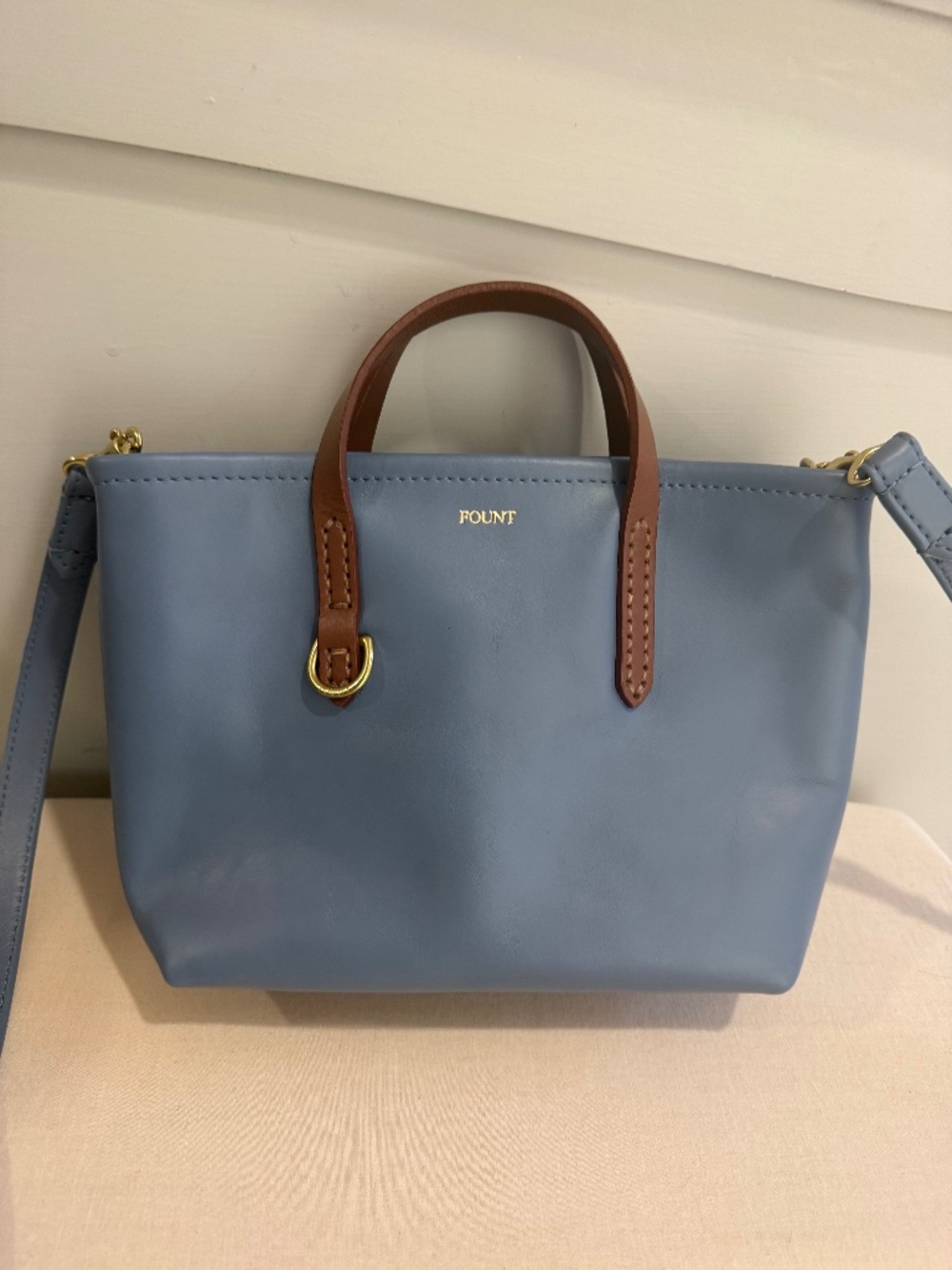 Fount Leather Bellfield Crossbody Coastal Blue